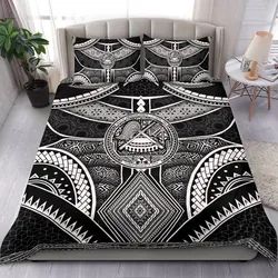 Polynesian Bedding Sets - American Samoa Coat Of Arm With Poly Patterns