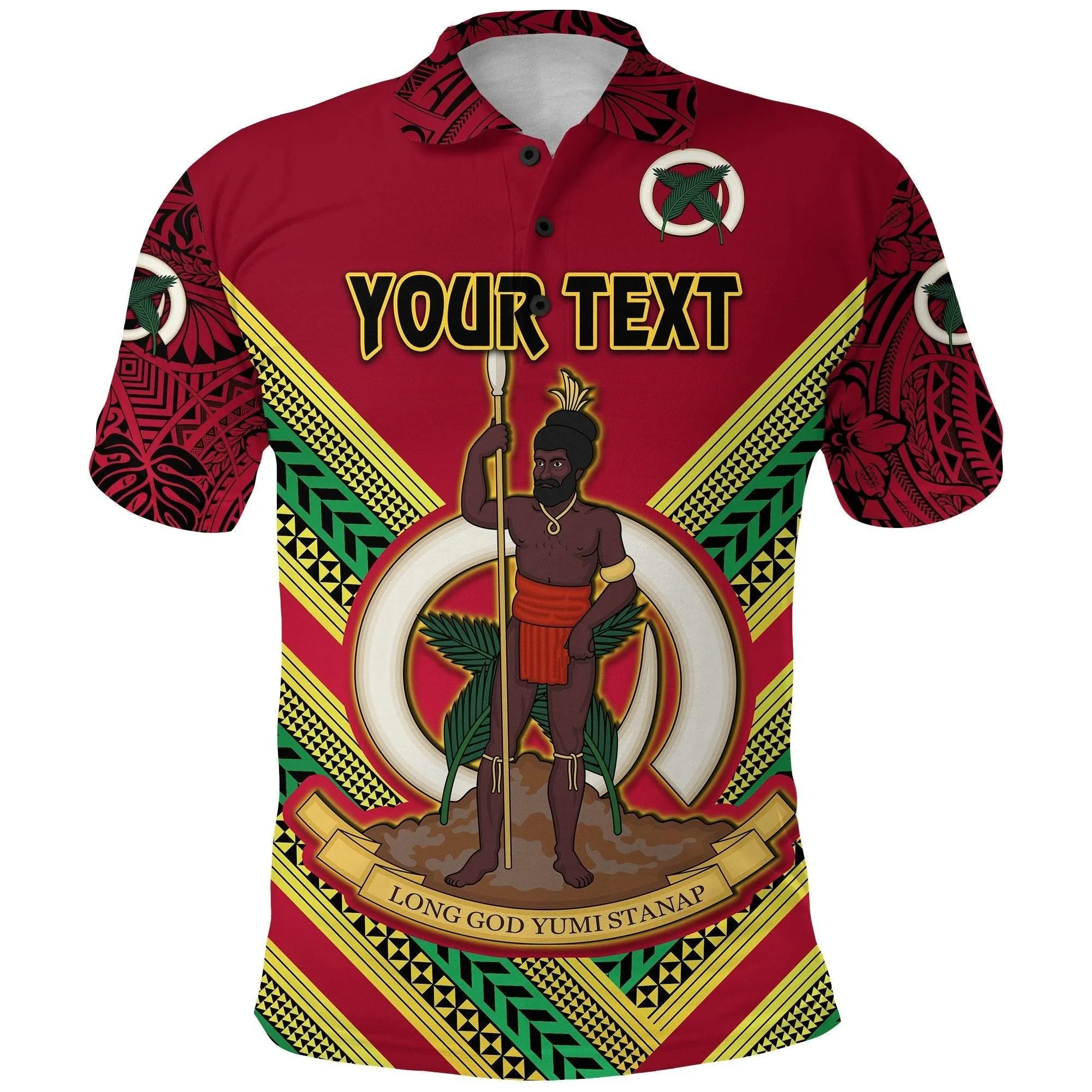 (Custom Personalised) Vanuatu Rugby Polo Shirt Original Style