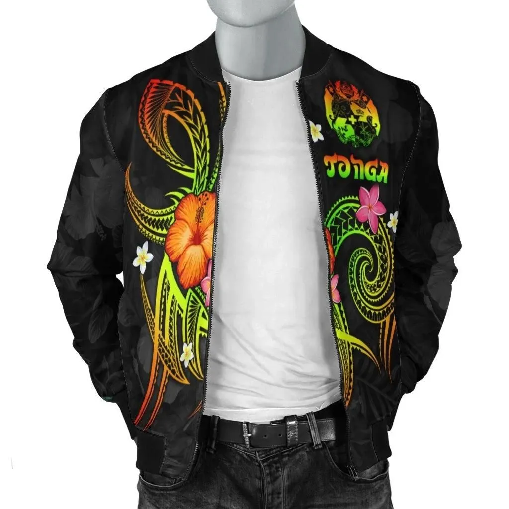 FamilyGaterJacket - Bomber Jacket Tonga Polynesian - Legend of Tonga (Raggae) - BN15