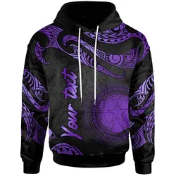 Northern Mariana Islands Polynesian Custom Personalised Hoodie - Poly Tattoo Purple Version