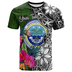 Federated States of Micronesia Custom Personalised T-Shirt - Turtle Plumeria Banana Leaf - BN11