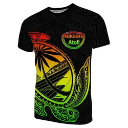 Nukuoro T-Shirt Rugby Version Turtle Polynesian Rasta Nukuoro Atoll LT6