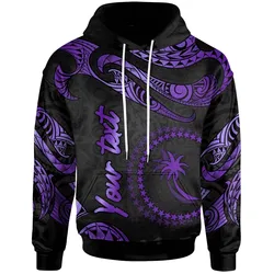 Chuuk Polynesian Custom Personalised Hoodie - Poly Tattoo Purple Version