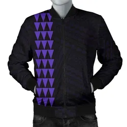 FamilyGater Jacket - Hawaii Kakau Polynesian Coat Of Arms Personalized Men's Bomber Jacket - Purple - AH - J6