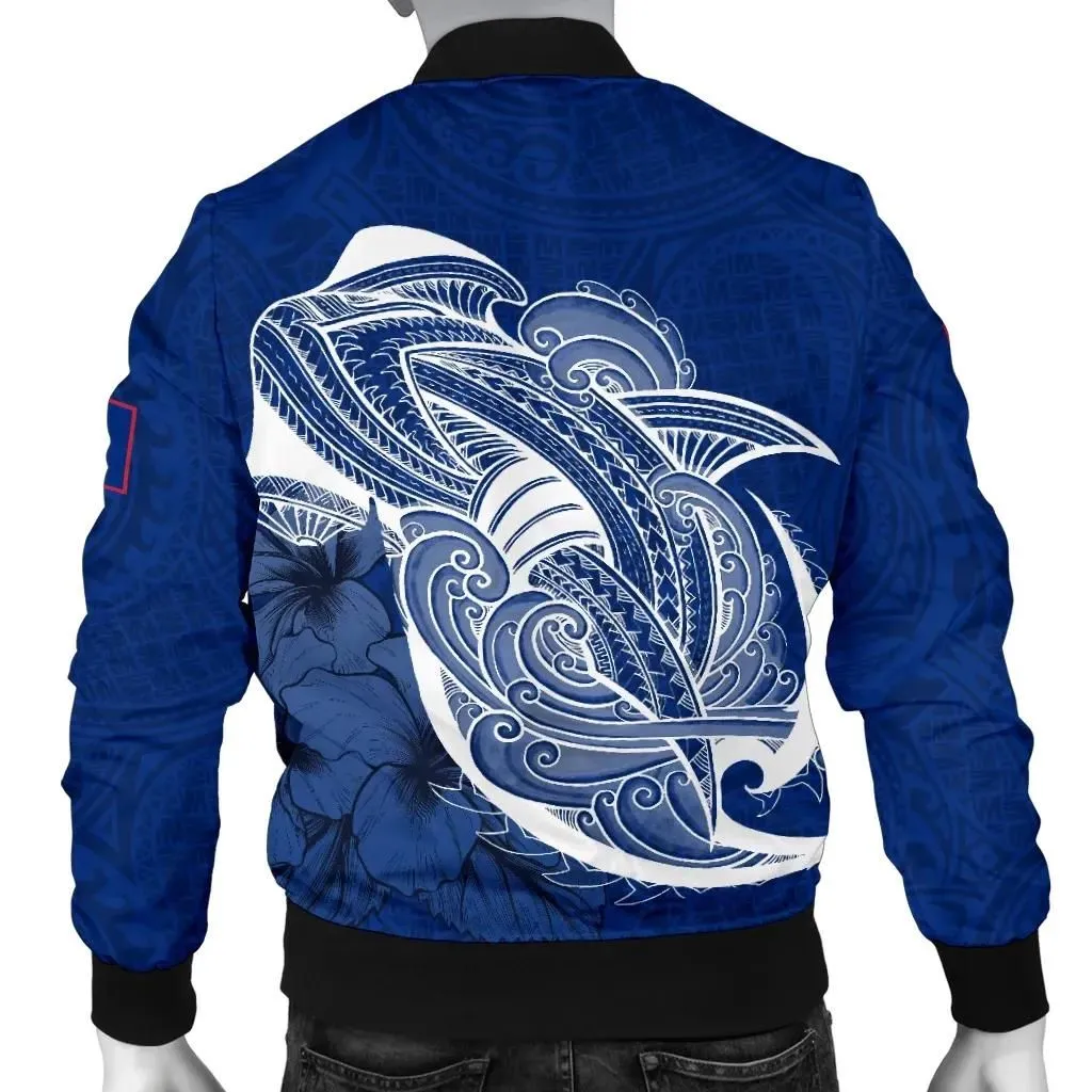 FamilyGater Jacket - Bomber Jacket Guam Shark Coat Of Arms TH4