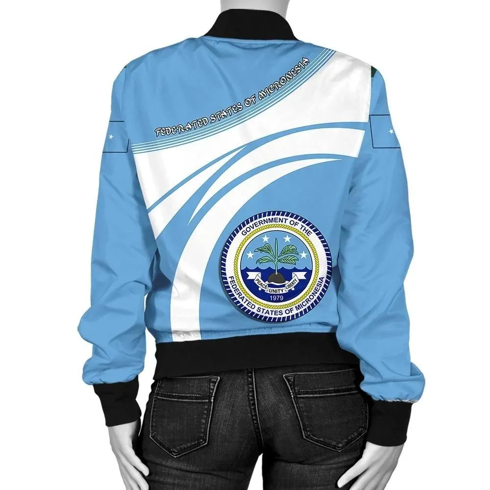 FamilyGater Jacket - Bomber Jacket Federated States of Micronesia Coat Of Arms WoCricket