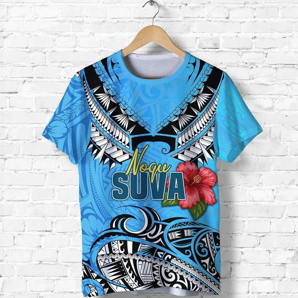 (Custom Personalised) Suva Fiji Rugby T-Shirt Polynesian Style
