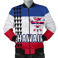 FamilyGater Jacket - Hawaii Flag Polynesian Men's Bomber Jacket - AH J4