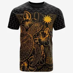 Vibe Hoodie Nauru T shirt - Nauru Flag Turtle Hibiscus Gold