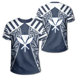 Hawaii Kanaka Football Polynesian T Shirt Blue Victor Style Ah J3 Hawaiian Shorts Beach Short Sleeve