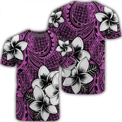 Alohawaii Tee - Hawaiian Plumeria Tribal Polynesian T-Shirt Pink AH - J0R