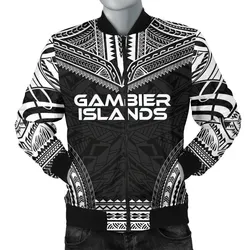 Gambier Islands Polynesian Chief Men's Bomber Jacket - Black Version - Bn10