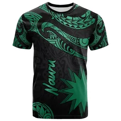 Nauru Polynesian T shirt - Poly Tattoo Green Version