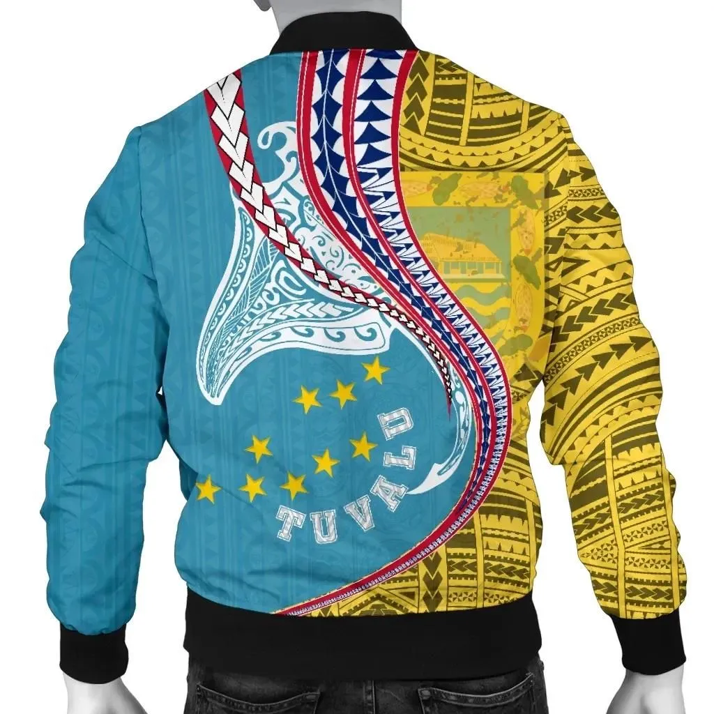 Alohawaii Jacket - Bomber Jacket Tuvalu Manta Polynesian TH65