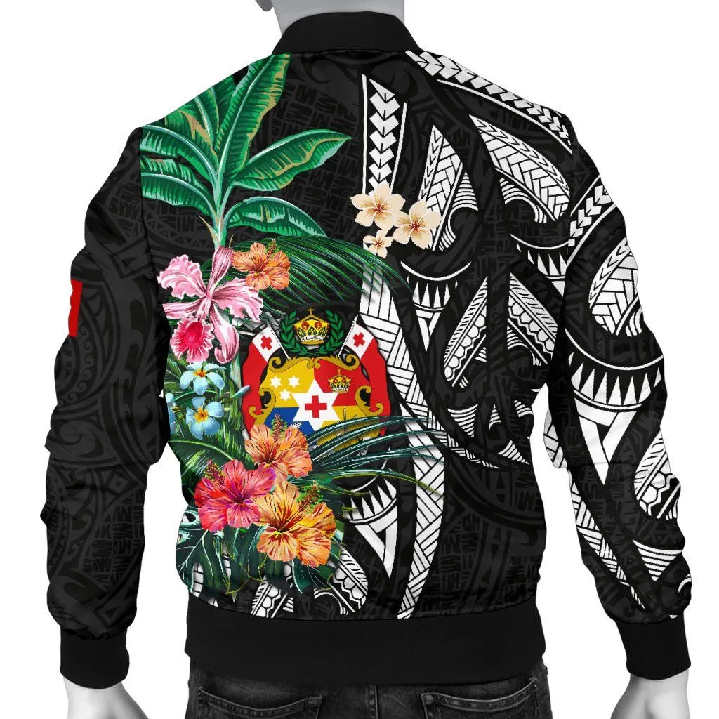 FamilyGater Jacket - Bomber Jacket Hoodie Tonga Coat Of Arms Polynesian With Hibiscus Th5