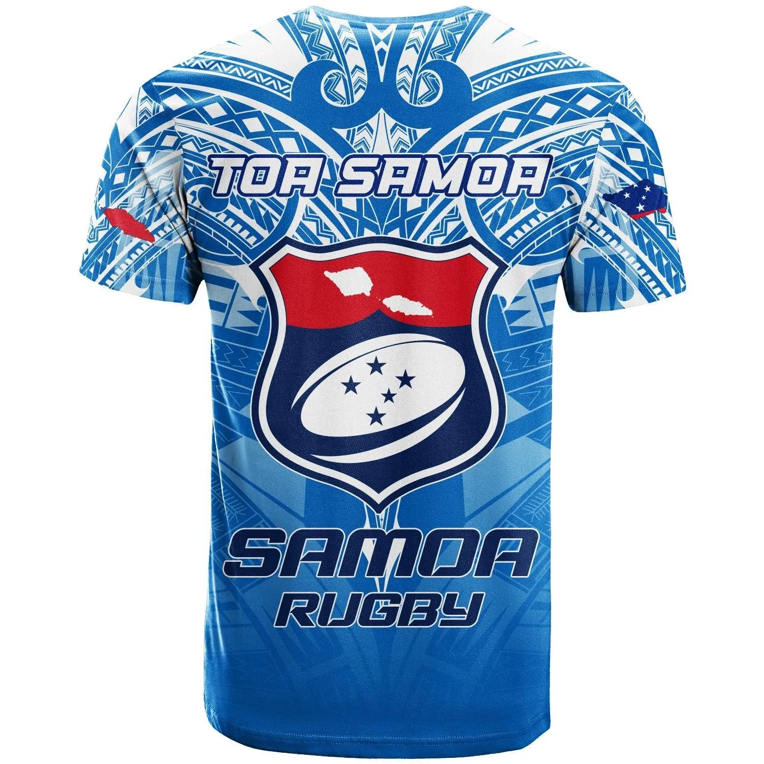 Samoa Rugby Toa Samoa Blue Style T Shirt - LT2