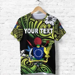 (Custom Personalised) Cook Islands Rugby T shirt Unique Vibes Coat Of Arms - Green