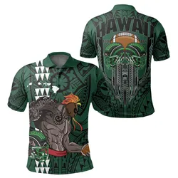 Alohawaii Shirt - Hawaii Football Polynesian Warrior Polo Shirt - AH - July Style - J5