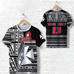 (Custom Personalised) Wallis And Futuna Rugby T Shirt Polynesian Clever Black - Custom Text And Number