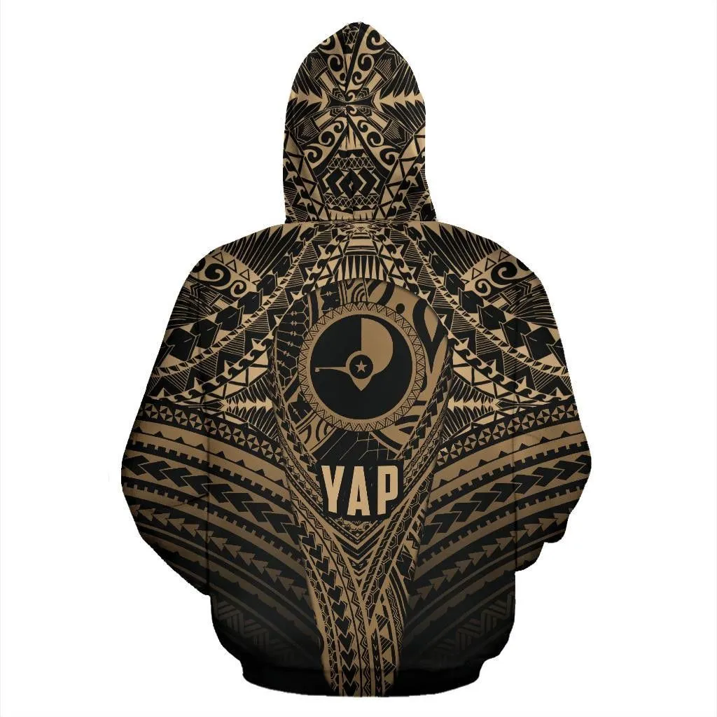 The Federate of Micronesia Yap Hoodie Polynesian Tattoo Pullover Hoodie Th5