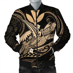 Alohawaii Jacket - Hawaii Turtle Polynesian Bomber Jacket - Nane Style Gold - AH - J4R