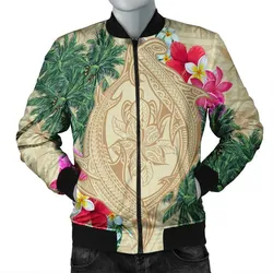 Hawaii Kanaka Maoli Palm Trees Turtle And Sharks Bomber Jacket