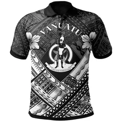 Vanuatu Polynesian Polo Shirt - Vanuatu White Seal Camisole Hibiscus Style