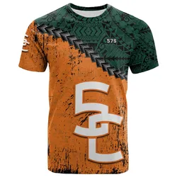 Swift Current 57s T-shirt Grunge Polynesian Tattoo - CA BASEBALL