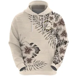 Cook Islands Hoodie The Beige Hibiscus No