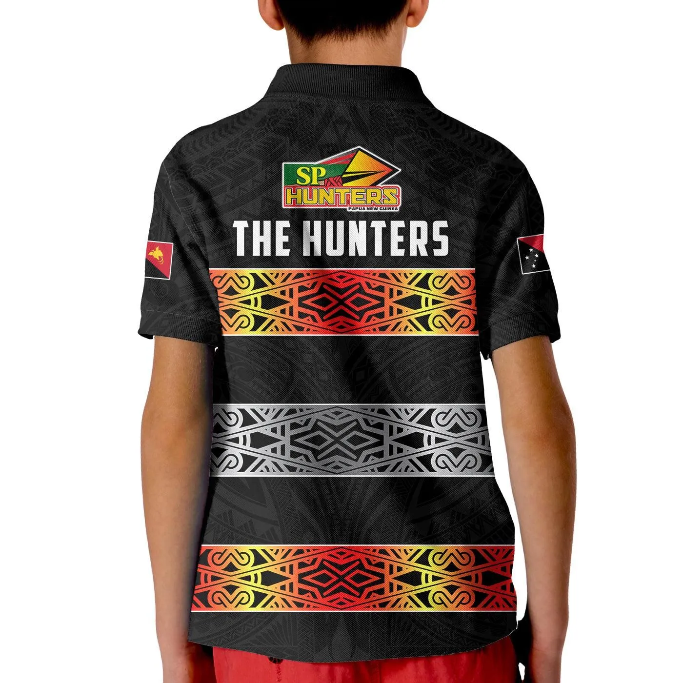 The Hunters PNG Polo Shirt KID Papua New Guinea Hunters Rugby LT13