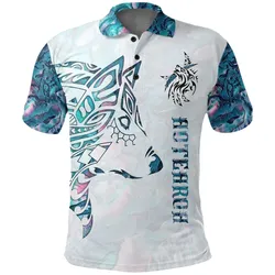 Polynesian Pride Polo Shirt - Maori Tattoo Polo Shirt, Paua Shell Wolf Tattoo Golf Shirt