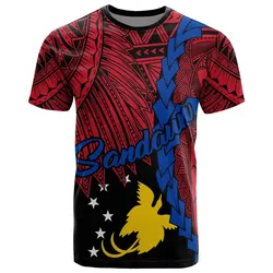 Papua New Guinea Sandaun Province Polynesian T-Shirt - Tribal Wave Tattoo - BN12