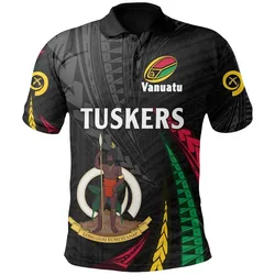 Vanuatu Rugby Polo Shirt Tuskers Tornado Style
