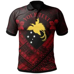 Papua New Guiae Custom Polynesian Polo Shirts - Papua New Guiae Red Seal Camisole Hibiscus Style - BN18