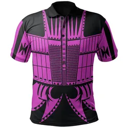 Warrior Yap Tattoo Polo Shirt Purple