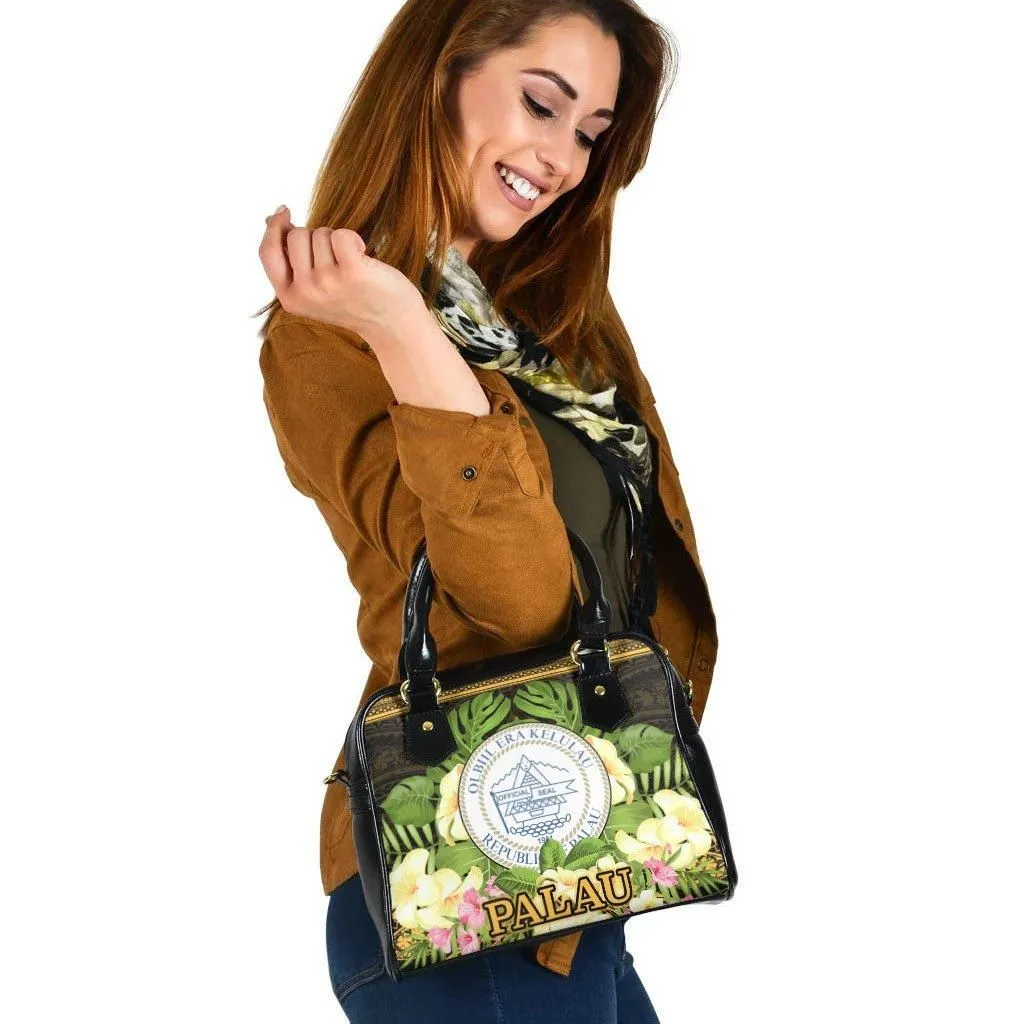 Palau Shoulder Handbag - Polynesian Gold Patterns Collection