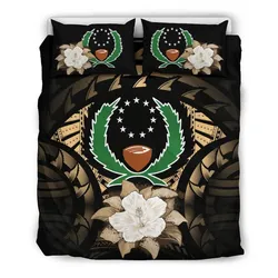 Pohnpei Gold Hibiscus Bedding Set Bedroom Decor