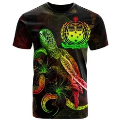 Alohawaii T-Shirt - Tee Samoa Polynesian - Turtle With Blooming Hibiscus Reggae - BN22