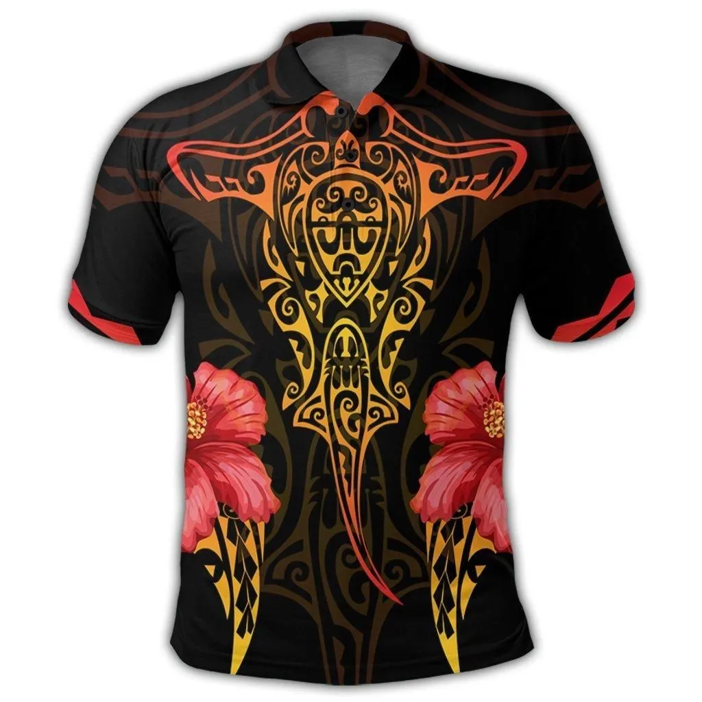 Hawaii Polynesian Hibiscus Animal Polo Shirt
