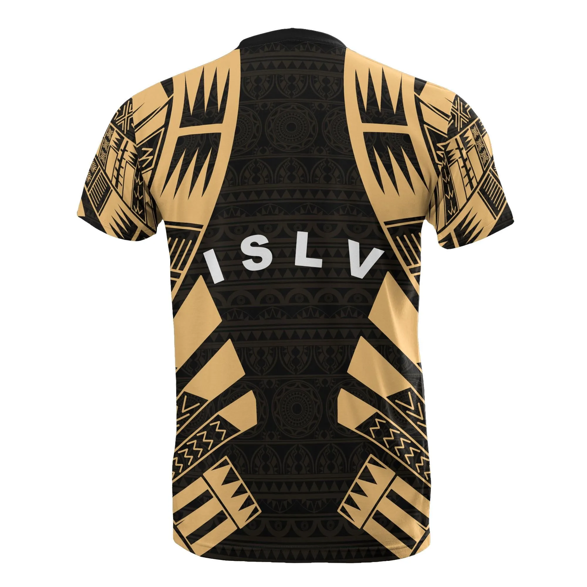 Society Islands T shirt - Society Islands Flag Polynesian Tattoo Gold Style