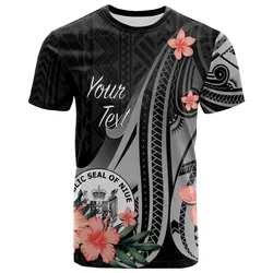 Niue Personalised Custom T shirt - Polynesian Hibiscus Pattern Style