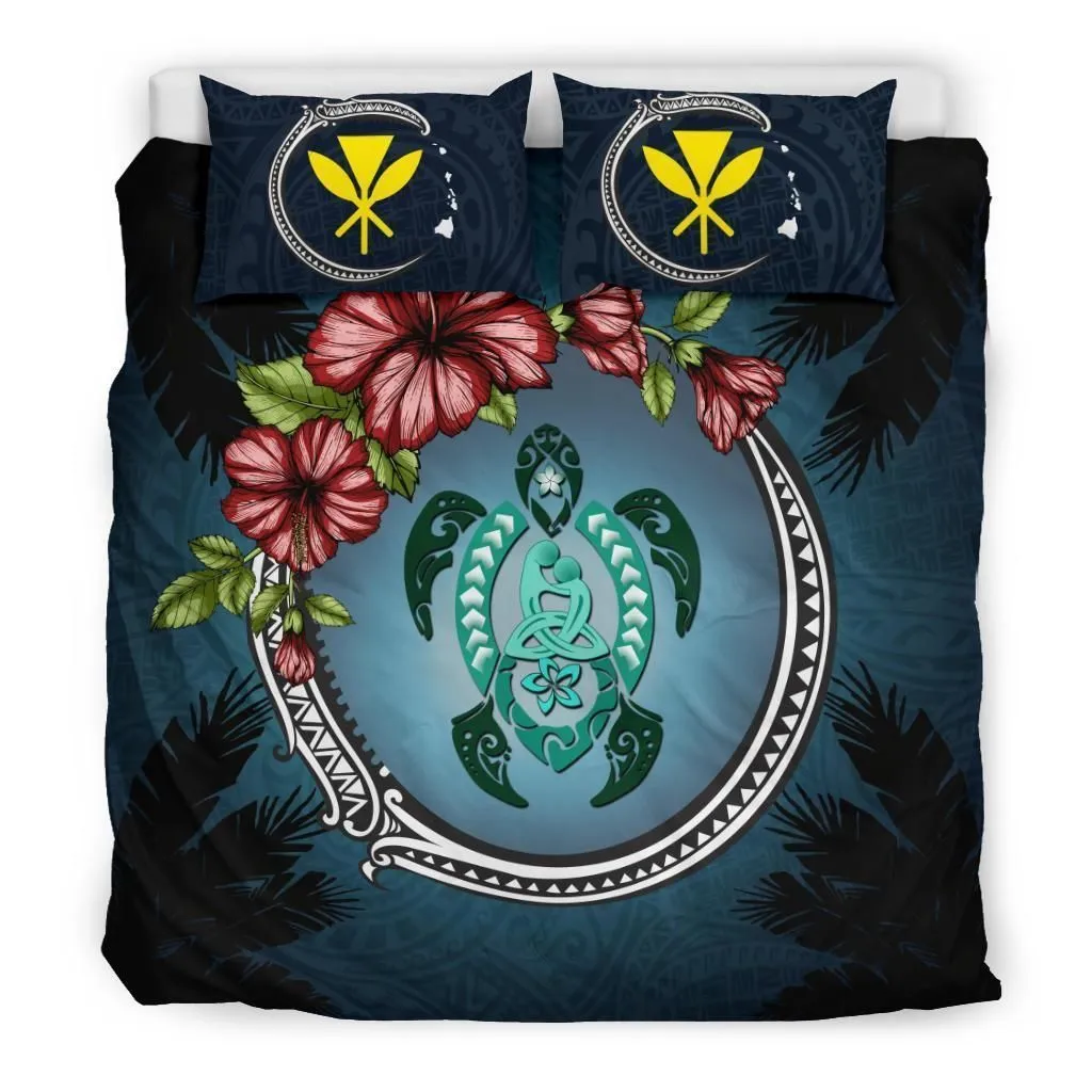 Polynesian Kanaka Maoli (Hawaiian) Polynesian Ohana Turtle Hibiscus Mother Son A Bedding Set Camlidt