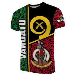 (Custom Personalised) Vanuatu Rugby T Shirt Polynesian Flag Style