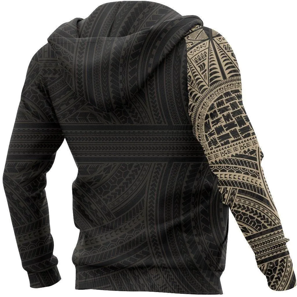Tribal Hoodie, Polynesian Tattoo All Over Print Hoodie