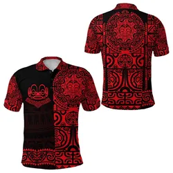 Marquesas Islands Polo Shirt Marquesan Tattoo Unique Style - Red LT8