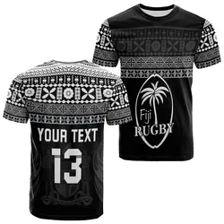 (Custom Text and Number) Fiji Rugby T Shirt Lifestyle 2022 Flying Fijians LT13