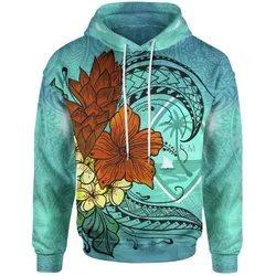 Guam Hoodie - Tropical Flowers Style