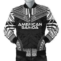 FamilyGater Jacket - Bomber Jacket American Samoa Polynesian Chief - Black Version - Bn10