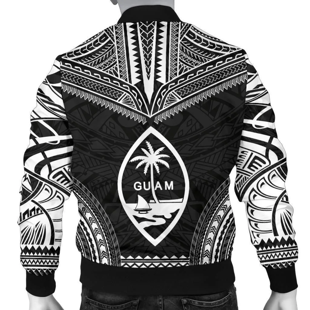 Alohawaii Jacket - Bomber Jacket Guam Polynesian Chief - Black Version - Bn10