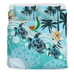 Polynesian Pohnpei Turtle Hibiscus A Bedding Set Camlipr